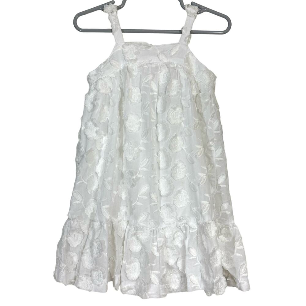 Janie and Jack White Floral Baby Jacquard Midi Dress Size 18-24M